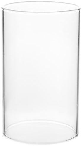 Bougeoir en Verre Transparent en Borosilicate, Design Simple | Tube Verre Ouvert, Abat Jour pour Bougies, Cylindre Bougie Verre pour Déco Créative