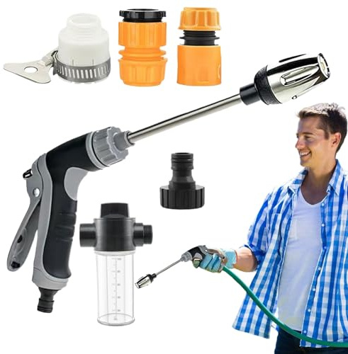 Ahuuen Hidrolimpiadora de Alta Potencia - Pistola con Conexión para Manguera de Jardín | Hidrolimpiadora Multifuncional de Alta Presión para Cochera, Jardín y Áreas Exteriores