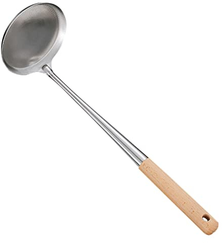 PartyKindom Cucchiaio Per Friggere Snack in Acciaio Resistente Manico Lungo Utensile Da Cucina Antiaderente Per Uso Domestico e Ristorante Cucchiaio Sicuro e Durevole Per Frittura