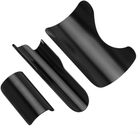 Eawfgtuw Klappbare Abdeckung für Fahrradgabel und Tretlager, ultraleichte Legierung und Carbon-Schutz-Set, wasserdicht und staubdicht, 3 Stück, schwarz (3 Stück Legierung)