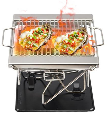 Griglia portatile | Attrezzatura da cucina pieghevole per esterni, piccola griglia a carbone | per escursioni, picnic, tailgating parco, feste, giardino, cucina picnic
