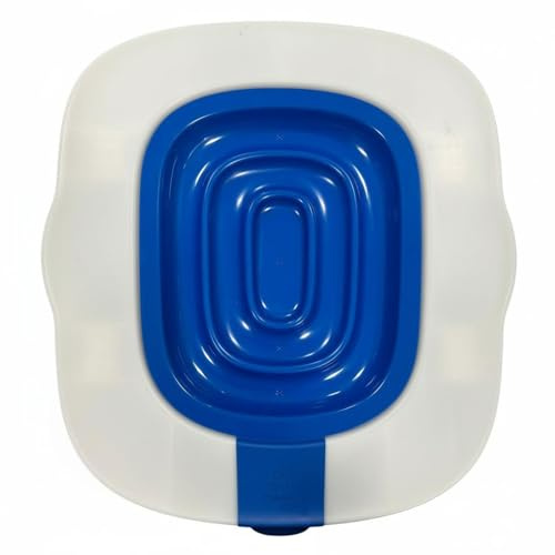 predolo Entrenador de Inodoro para Gatos Reutilizable Asiento de Entrenamiento para Inodoro para Gatos Antideslizante, Azul, Caja+Arena