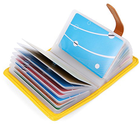 AltomStar 10 Farben Kreditkartenetui Damen Herren Leder – 26 Fächer