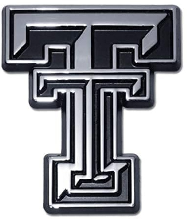 Texas Tech Emblem Red Raiders Premium Metal Auto Emblem (Chrome)