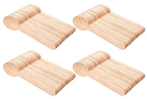 Invero 200 Piece Disposable Wooden Spoons - Eco Friendly, Biodegradable, Fully Compostable & Hygiene Proof - Ideal Cutlery for Wedding, Birthday, Parties, Catering, Outdoor Picnics, BBQs and more