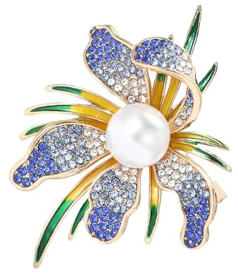 Spilla multifunzionale con orchidee Gioielli delicati per abbigliamento Spilla elegante adatta per l ' uso quotidiano e gioielli per abbigliamento per occasioni speciali