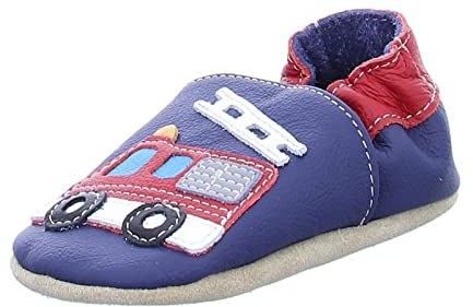 Beck Unisex Baby brandweer Hausschuhe, Blau, 22/23 EU