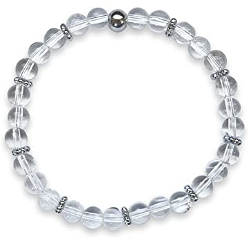 Edelsteinarmband mit platinierten Daisy-Perlen, anpassbar, Spiritueller Begleiter, Geschenk für Frauen, Liebe & Schutz - Handmade - personalisierbar