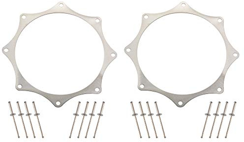 Stainless Exhaust Trim Rings for 4 exhaust w/rivets Turbo Supercharger 4.5 ID