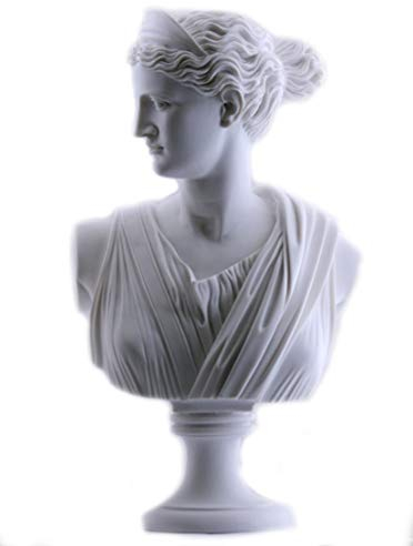 Artemis Diana Büste Kopf griechische römische Göttin Statue, handgefertigt, Skulptur 50,5 cm
