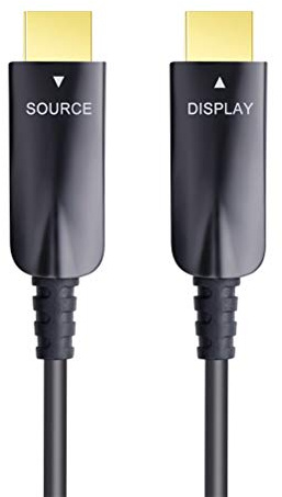 DTech Fiber Optic HDMI Cable 8m with High Speed | 1080p 60Hz 4K 30Hz for Home Theater HD Video 3D ARC HDCP CEC (25 Feet, Black)