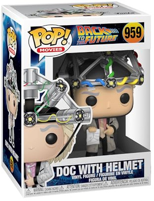 Funko Pop! Movie: Back to The Future-Doc mit Helmet - Dr. Emmett Brown - Vinyl-Sammelfigur - Geschenkidee - Offizielle Handelswaren - Spielzeug Für Kinder und Erwachsene - Movies Fans | Offizielles Comedy-Merch – Vinyl-Figur zum Sammeln für Regal-Display – Geburtstagsgeschenkidee für Fans und Sammler