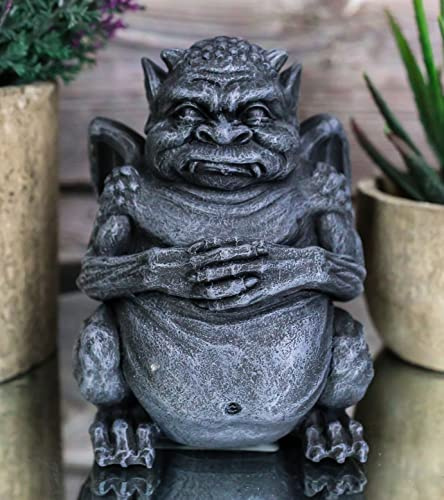 Ebros Gift Grotesque geflügelter Ogre Troll Wasserspeier Statue 10,2 cm hoch dunkle Fantasie Ossuary Macabre Friedhof Halloween Wasserspeier Sammelfigur Akzent
