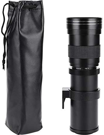 Teleobjetivo, 420-800 mm F/8.3-16 Teleobjetivo Lente de Zoom Manual para cámara DSLR(Montura Pentax PK)