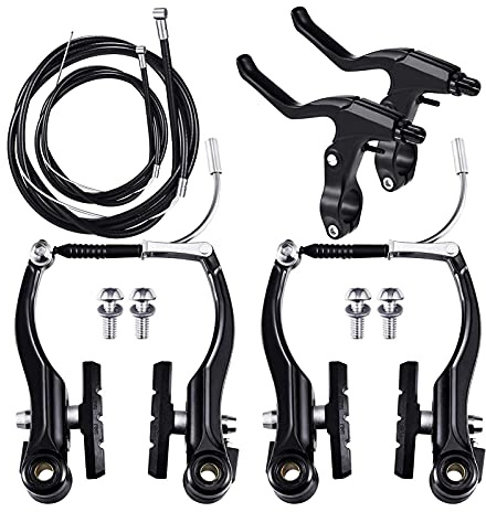 Skrskr Fahrrad V Brake Set Fahrrad V Bremse Aluminium Fahrrad Set Fahrrad Bremsanlage Für Die Meisten Fahrrad, MTB,