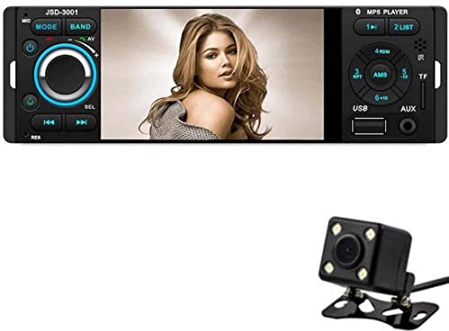 VIGORTHERIVE Singola autoradio DIN JSD-3001 4 Pollici Touch Screen Auto Audio Mirror Link Stereo Bluetooth Telecamera per retrovisione USB Lettore AUX