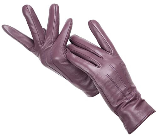Winter Fashion Damen Lederhandschuhe, Fahren Sie ein Auto, um warm zu halten, Damen Winterhandschuhe, weiches Leder Damen Handschuhe