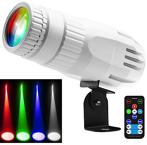 Luce Pinspot Czgor 15W RGBW 4 in 1 specchio con telecomando LED per palle da discoteca feste Club Bar Matrimonio