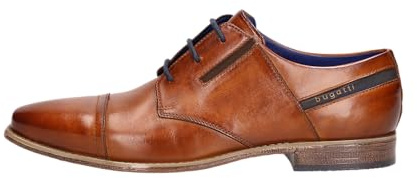 bugatti Herren Businessschuhe, Männer Business Schnürer,Office,büro,Freizeit,Schnuerschuhe,Schnuerer,straßenschuhe,Cognac (6300),43 EU / 8.5 UK