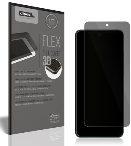 dipos FLEX Blickschutzfolie für Motorola Edge 40 Neo | Privacy Displayschutz matt, 2-Wege Sichtschutz, Full Cover, selbstheilend, blasenfrei, Fingerprint-kompatibel, selbstklebend