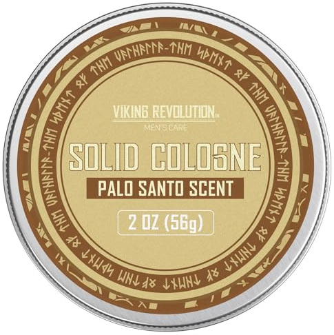 Viking Revolution Palo Santo Men Solid Cologne Men 2 Oz - Perfume con Palo Santo para Hombres - Balm de Cuidado para Hombre Viaje (1 paquete)