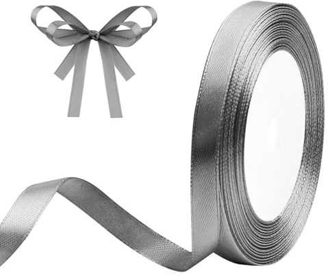 DekoBander Silber Satinband 10mm x 23m Geschenkband