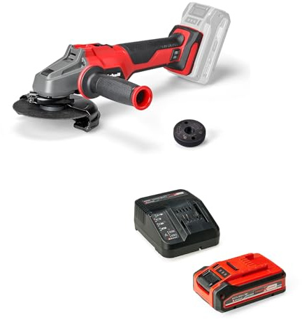 Einhell Professional Akku-Winkelschleifer AXXIO 18/115 Q Li Power X-Change (18 V, 700 W, Ø 115 mm, 28 mm Schnitttiefe, Brushless, Quick-Fix-Nut, ohne Trennscheibe, inkl. 4,0 Ah Akku)