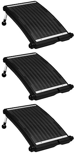 LXYZWRW Lot de 3 panneaux chauffants solaires incurvés pour piscine et spa 72,5 x 46 cm