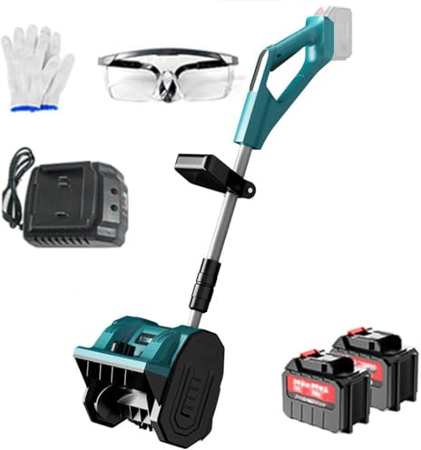 Pala da neve a batteria, Spazzaneve elettrico a batteria, Spazzaneve elettrico, Spazzaneve a batteria, Larghezza di sgombero 12, Batteria e caricabatterie inclusi, Ideale per marciapiedi e vialetti