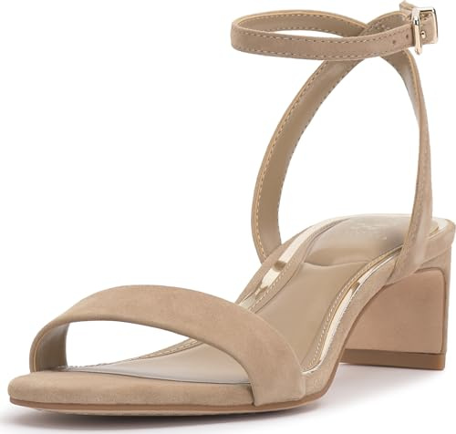 Vince Camuto Women's Lylah Kitten Heel Ankle Strap Sandal