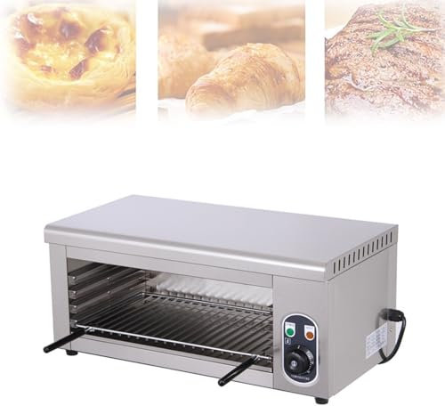 BDJSN Fondoir À Fromage Électrique 2000 W, Gril Multifonction en Acier Inoxydable avec Bac De Vidange D'huile, Contrôle De La Température De 120 À 570 °F, Four pour Restaurant, Bar, Cour, Snack-Bar