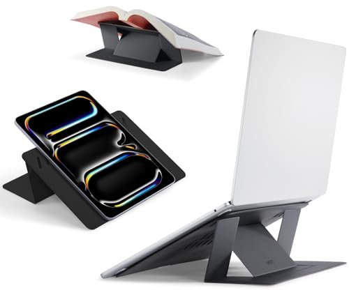 MOFT Supporto invisibile per computer portatile da scrivania e tablet, senza stick con angolazione doppia, pieghevole e portatile, adatto per tablet da 7 a 11 pollici