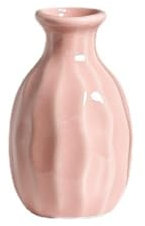 Jarrón de cerámica para flores pequeñas, jarrón decorativo para sala de estar, dormitorio, cocina, oficina, centro de mesa, decoración de mesa (rosa)