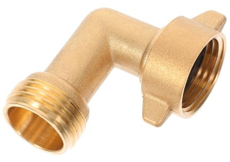 BAZEITFLOW 90degree Brass Garden Hose Elbow Connector Faucet Adapter for Rv Garden and Outdoor Use Prevents Kinks for Stable Water Flow Easy Installation