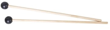 HEMOTON Pair Glockenspiel Mallets Rubber Head Birch Handle Nice Grip Beautiful Sound Black for Glockenspiel Performance