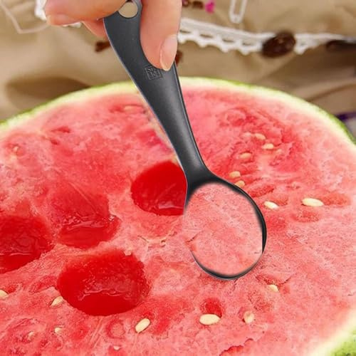 Kugelausstecher,Hochwertiger Ausstecher für Melonen und anderes Obst sowie Gemüse, Edelstahl Kugelformer,4.3 cm Durchmesser, Spülmaschinengeeignet (Schwarz)