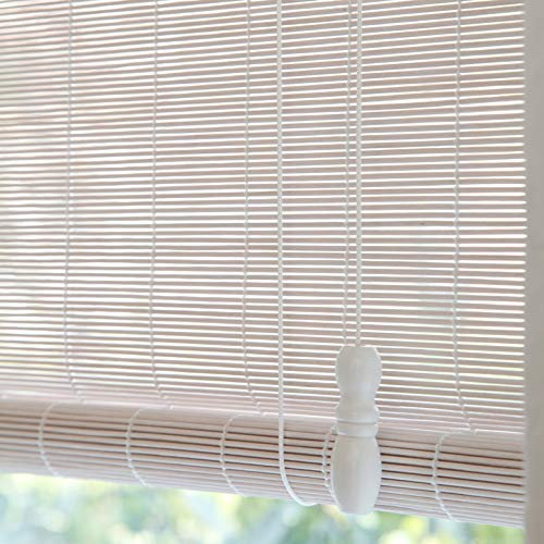 Raffrollos aus Bambus, 80 % lichtfilternd, Verdunkelungsrollos, Fensterläden für Innen- und Außenbereich, Privatsphäre, dekorative Vorhänge (B 165 x H 220 cm)