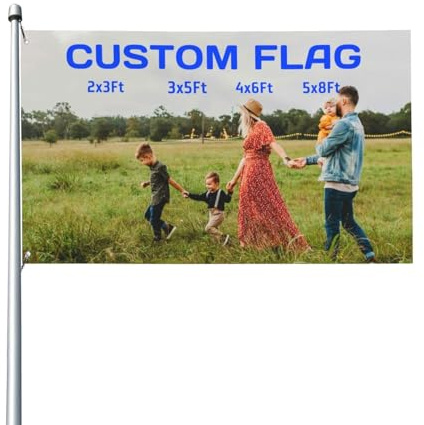 HWFOI Fahne Selbst Gestalten, Personalisierte Flaggen Home Wanddekoration (3X5 FT) individuelles Garten Yard Schild fügen Sie Ihr eigenes Bild hinzu, Text, benutzerdefinierte Flaggenbanner