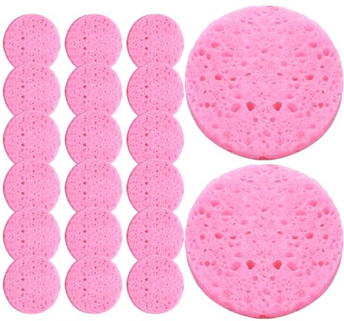 Spugna per il viso, spugna per la pulizia del viso, spugna compressa per la cura della pelle, spugne naturali per esfoliazione delicata, tamponi detergenti, spugne cosmetiche per spa, spugne per il