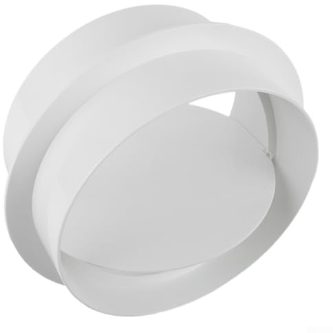 Clapet anti-retour en PVC pour ventilation de salle de bain et cuisine, conduit d'échappement rond, amortisseur anti-retour, blanc, compatible avec 80 mm, 100 mm, 110 mm, 120 mm, 150 mm, 200 mm (200