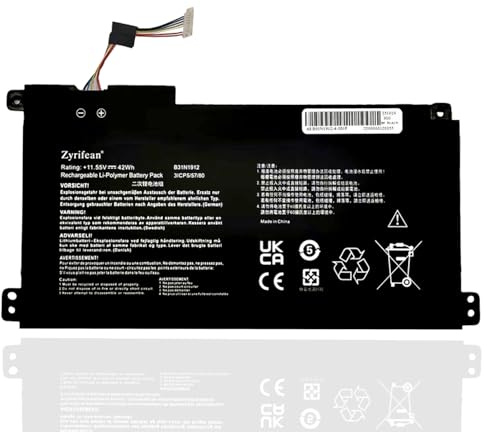 Zyrifean B31N1912 C31N1912 Batterie pour ASUS VIVOBOOK Go 14 15 E510M E410M | Compatible avec E410MA L410M L410MA E410K E410KA E510MA-EJ614 E410KA-EK037TS e410ma-ek1848ws