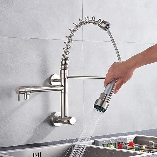 YCVAWEOD Rubinetto da Cucina in Ottone cromata Lucida con Doppio lavandino per lavello per lavello a Mobile per Bagno per Bagno e Innovativo Moderno e Innovativo LWX