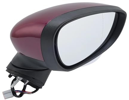 Außenspiegel Für Ford Für Fiesta Für MK7 6 Drähte Seite Rückspiegel Montage Elektrische Violett Magenta Rot Seite Tür Spiegel Seitenspiegel komplett(1pc R)
