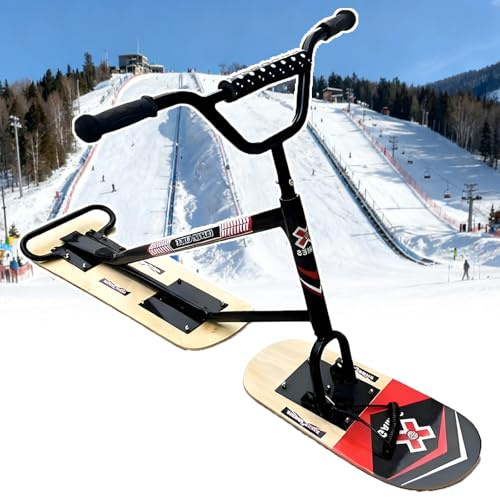 smafoseedding Schneemobil Winter 2026 Mit 360° Drehbaren Hinterskiern Und Verstärktem Rahmen, 150 Kg Tragfähigkeit, Ultimatives All-Terrain-Snowboard/Schlitten Für Jugendliche Und Erwachsene TypeB