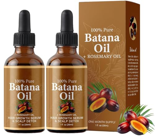 2 unidades de aceite de Batana para el cabello, aceite de batana, promueve el crecimiento del cabello, cuida el cuero cabelludo, reduce la caída del cabello, repara el cabello seco, dañado, adecuado