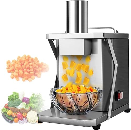 Dicador eléctrico de alimentos, cortador automático de verduras con múltiples tamaños de hoja para uso doméstico y comercial