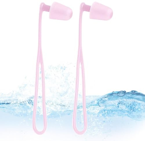 Tappi per le orecchie da nuoto, 2 pezzi, in silicone, protezione 'udito, per il sonno, per adulti, bambini, nuotatori, casa, dormire, doccia, piscina all'aperto