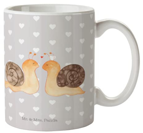 Mr. & Mrs. Panda Tasse Schnecken Liebe - Geschenk, Teebecher, Ehemann, Partner, Kaffeetasse, glücklich, Kaffeetassen, Heiratsantrag