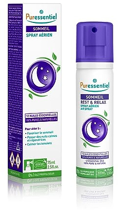 Puressentiel - Sommeil et Détente - Spray Aérien aux 12 Huiles Essentielles relaxantes - 100% Pures et Naturelles - Améliorez votre sommeil naturellement – Lot de 3x75 ml