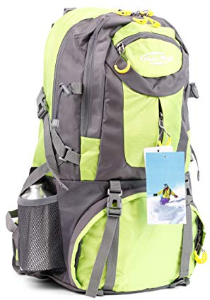 Mediablue 50 l bergsklättring ryggsäck utomhus lätt ryggsäck klättring vandringsryggsäck resa sport dagryggsäck camping vandringsryggsäck cykel, Grön, 50 liter